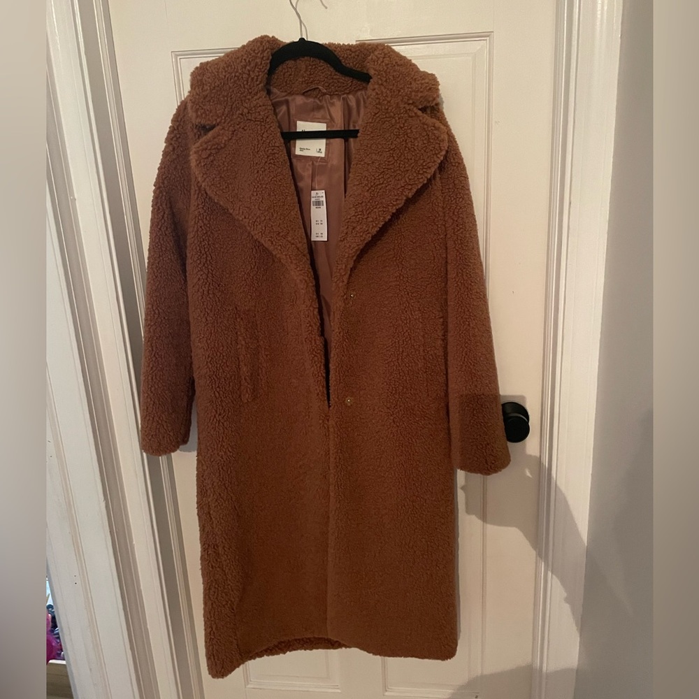 Women’s A&F Long Teddy Coat